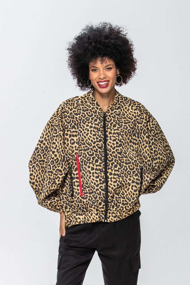 Josephine Bomber Jacket - Animal Print