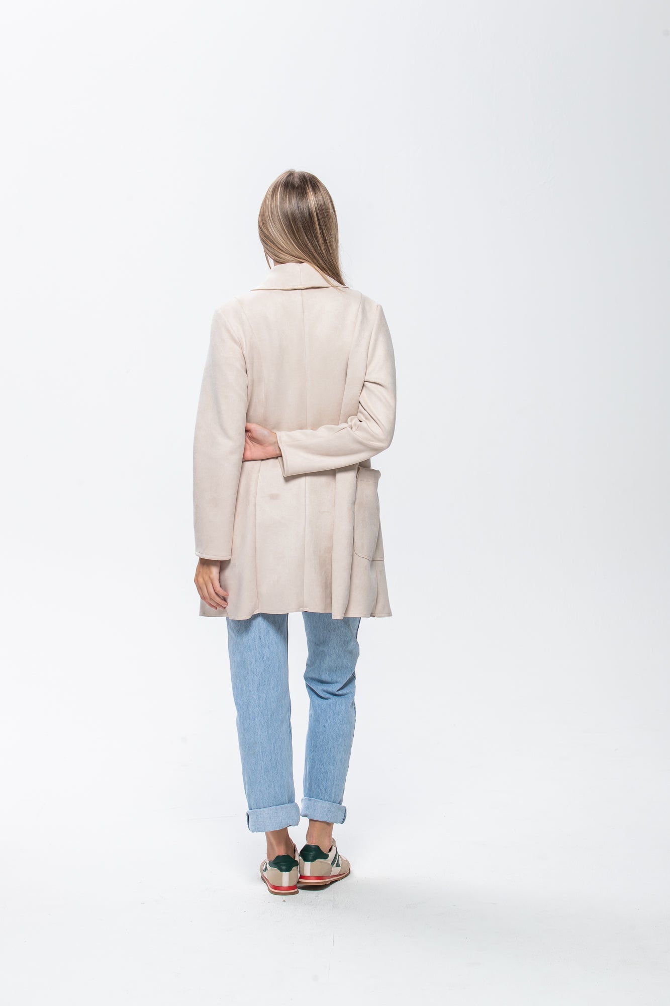 Kate Waterfall Coat - Creme