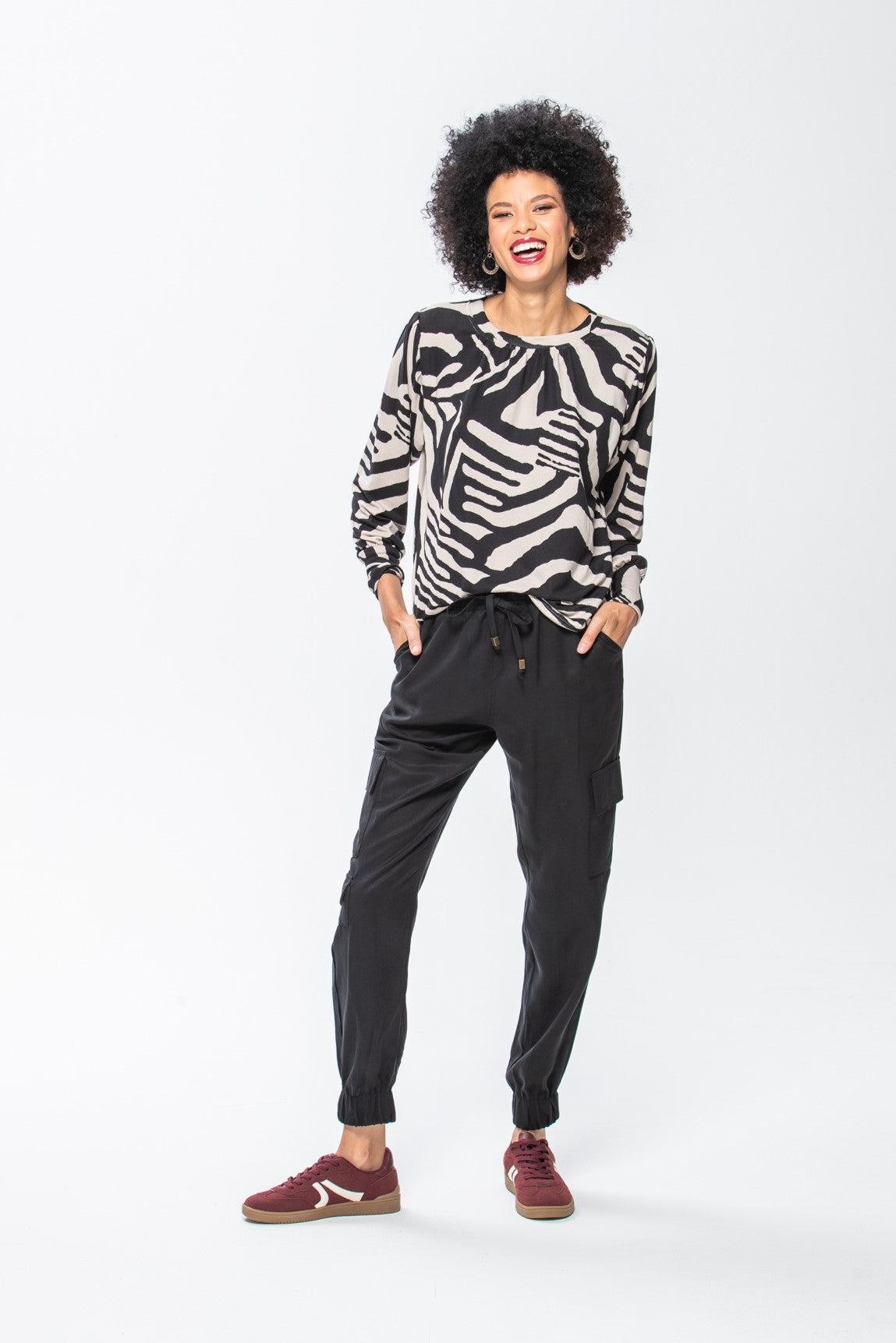 Aspen Winter Knit - Creme & Black