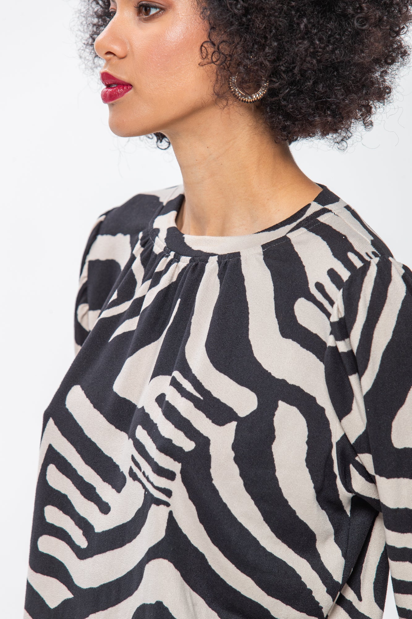 Aspen Winter Knit - Creme & Black