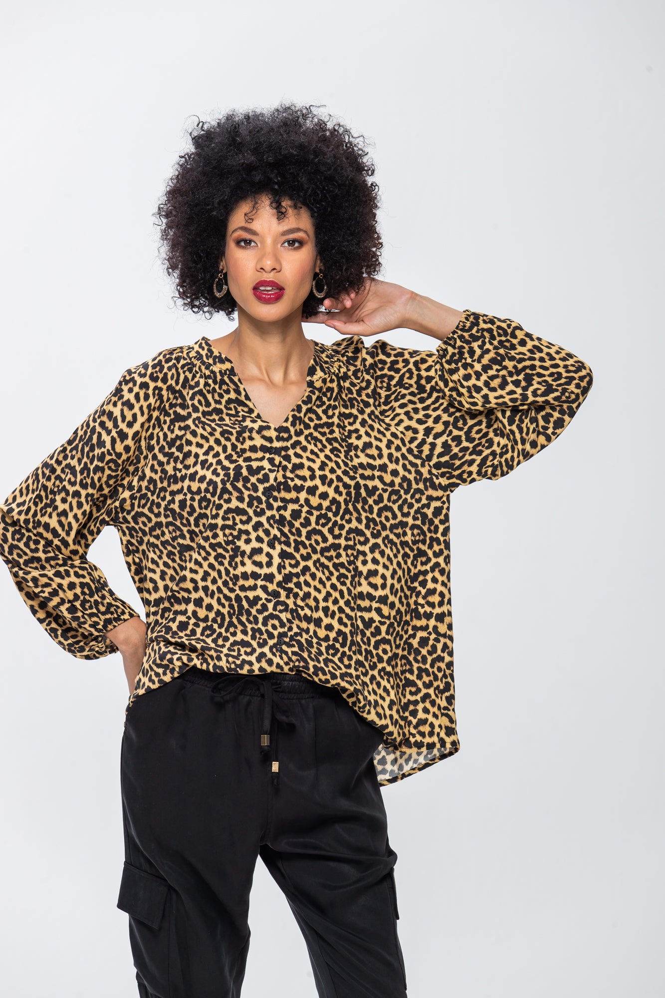 Emma Winter Shirt - Animal Print