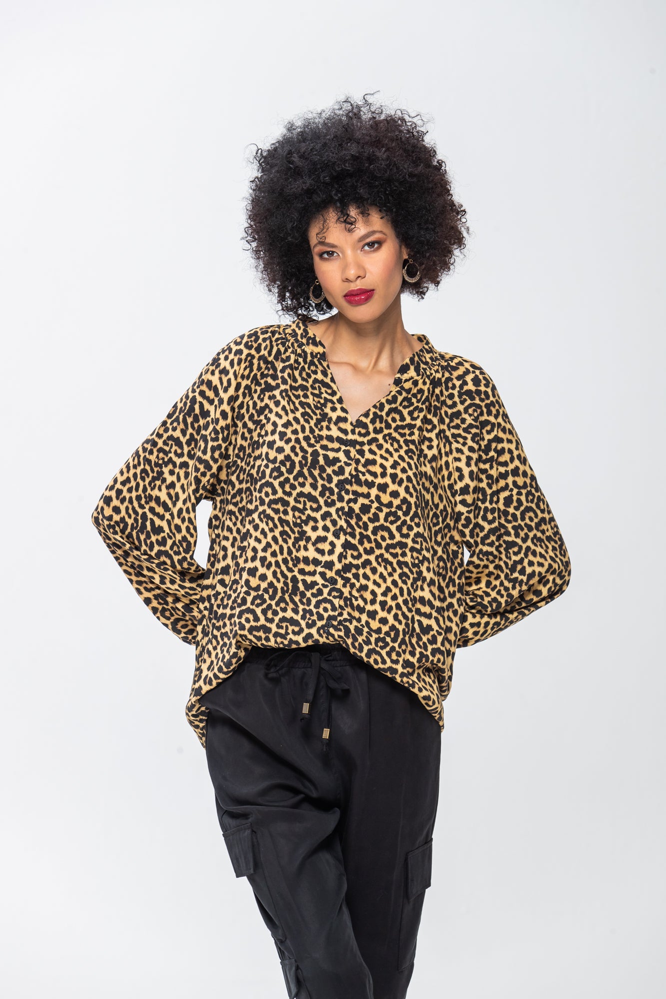 Emma Winter Shirt - Animal Print