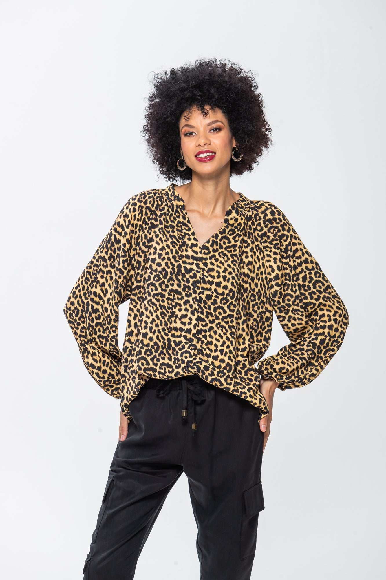 Emma Winter Shirt - Animal Print