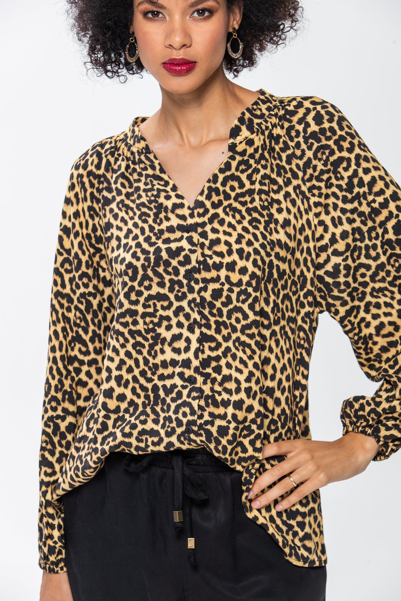 Emma Winter Shirt - Animal Print
