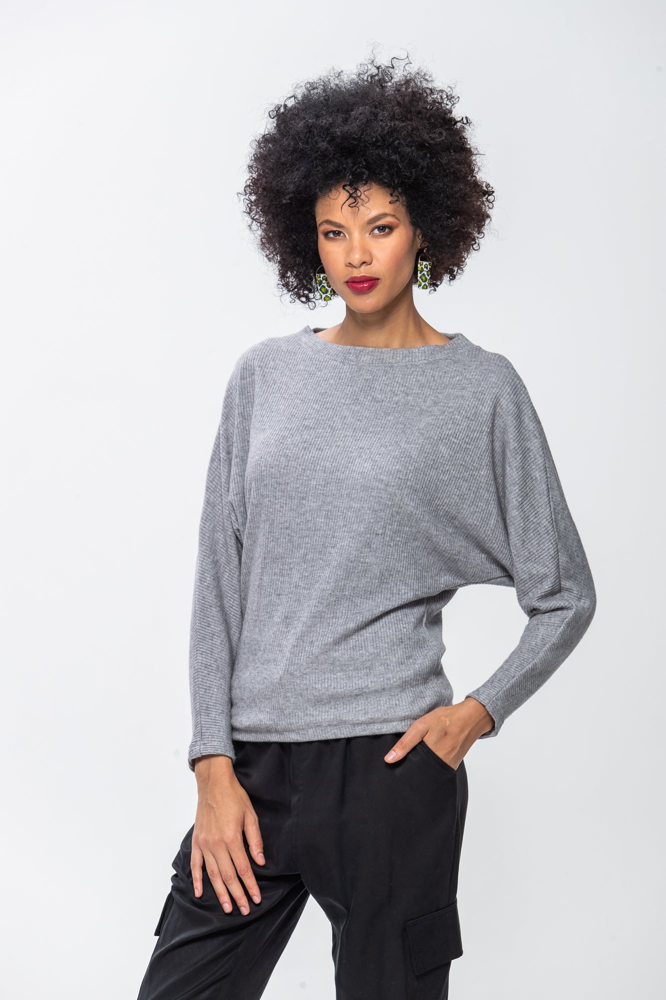 Grace Winter Knit - Grey Melange