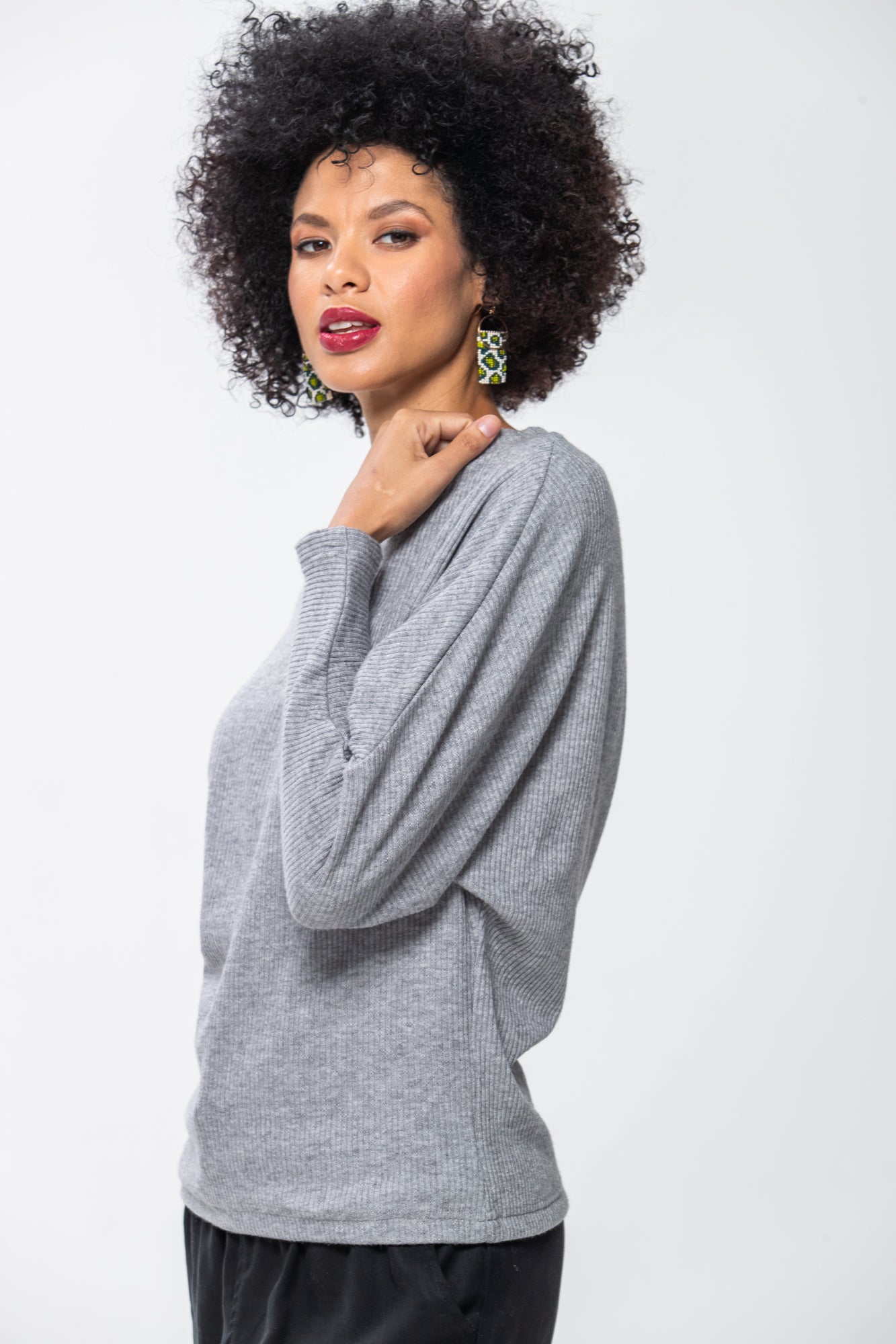 Grace Winter Knit - Grey Melange