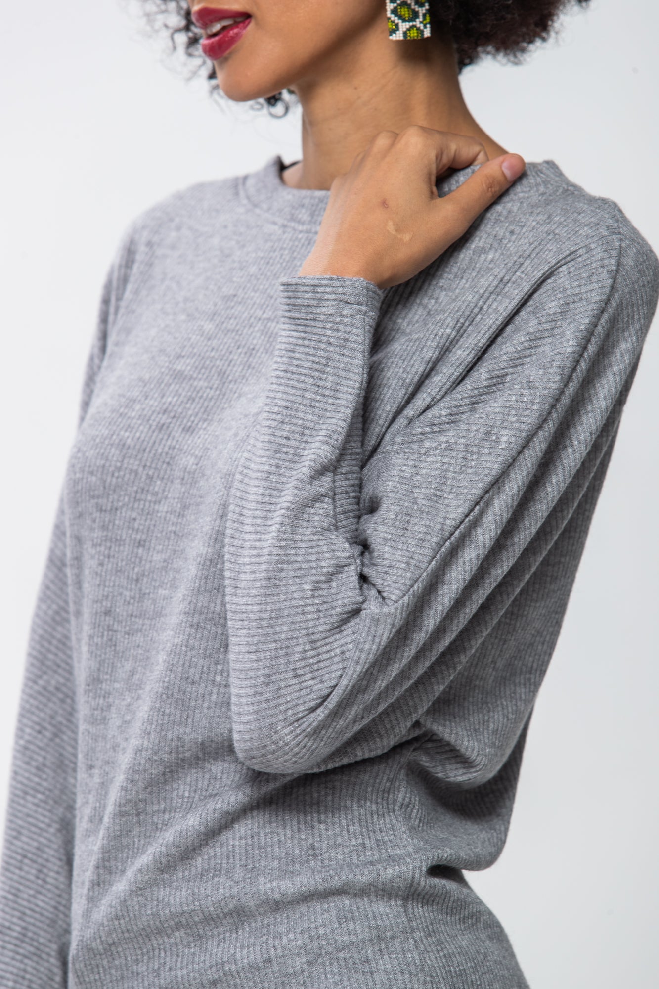 Grace Winter Knit - Grey Melange