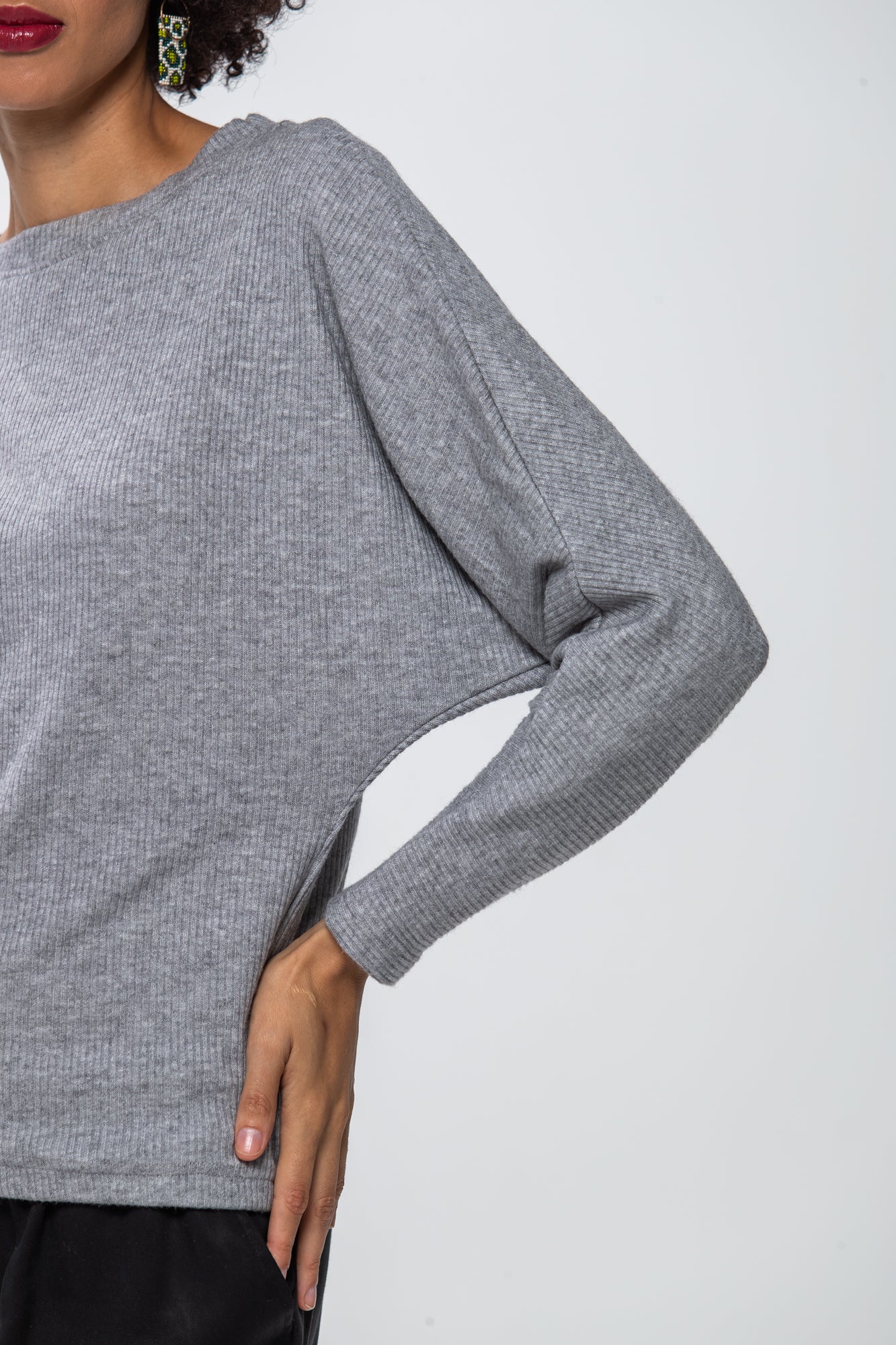 Grace Winter Knit - Grey Melange