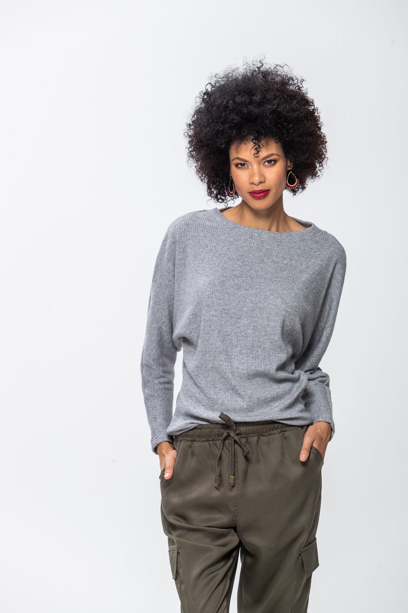 Grace Winter Knit - Grey Melange
