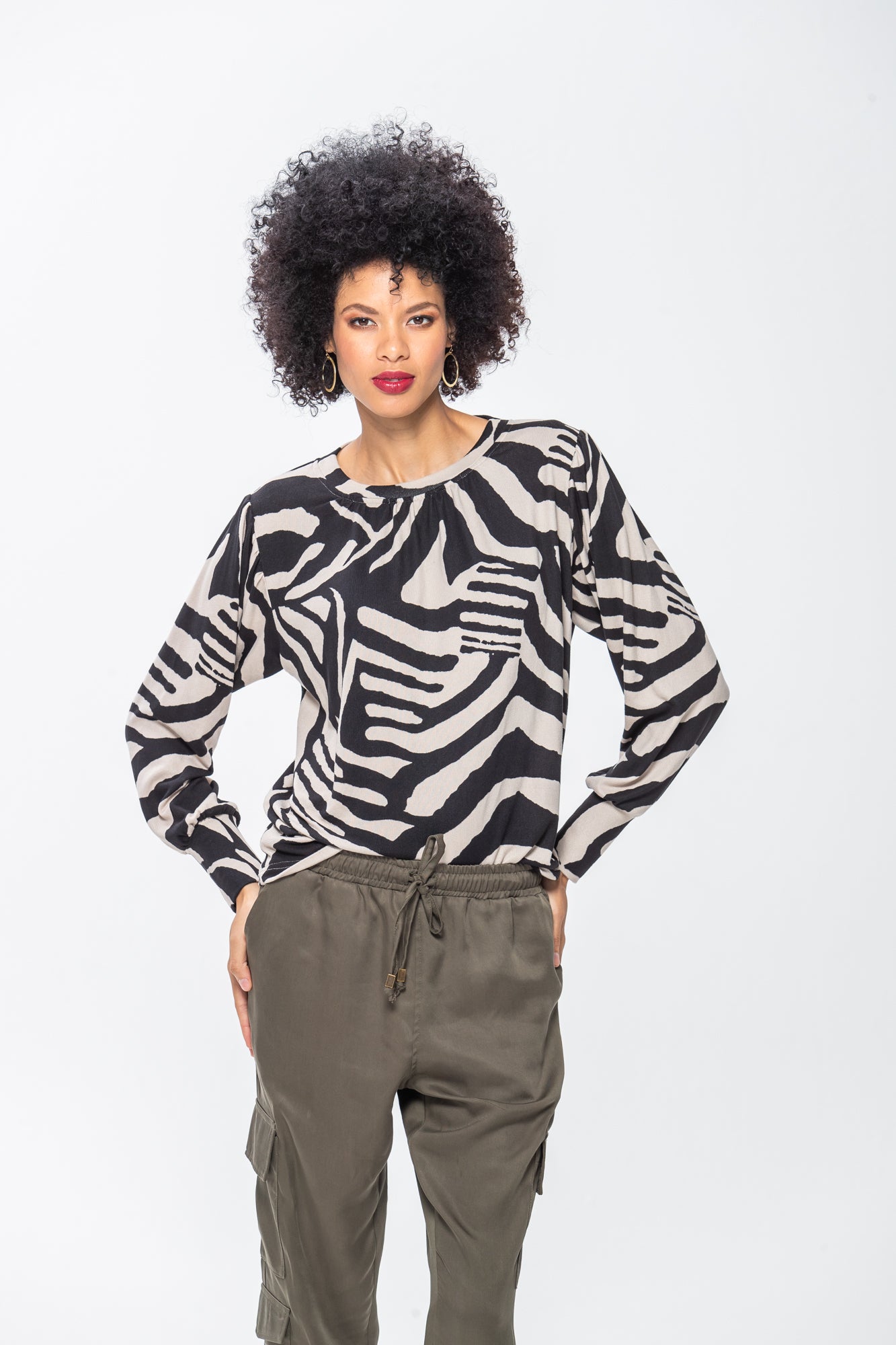 Aspen Winter Knit - Creme & Black