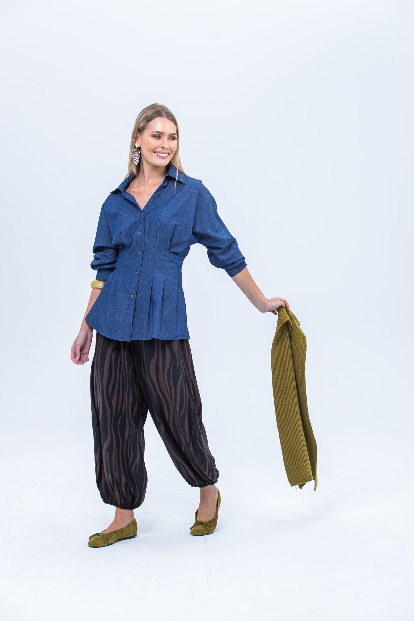 Stella Balloon Pants - Chocolate Animal print