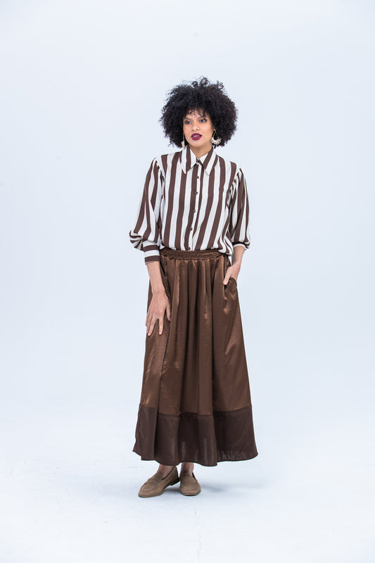 Sorrento Skirt - Chocolate