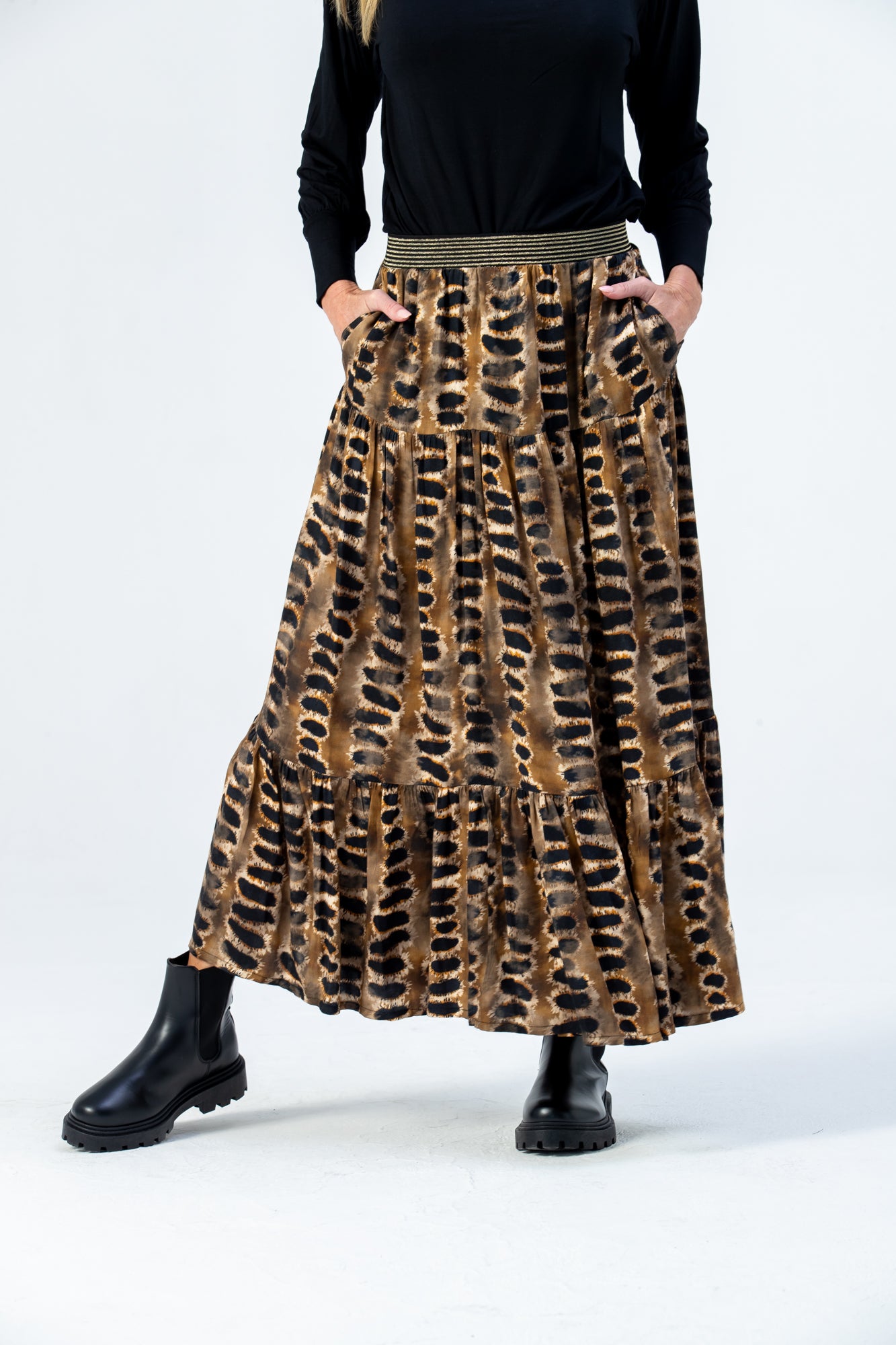 Marbella Tiered Skirt - Animal Print