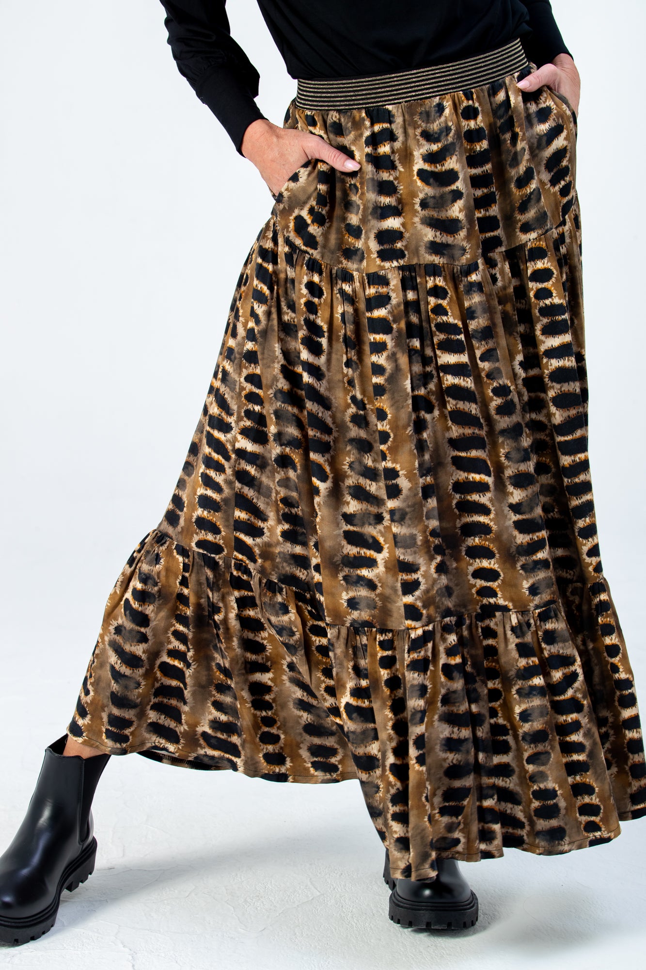 Marbella Tiered Skirt - Animal Print