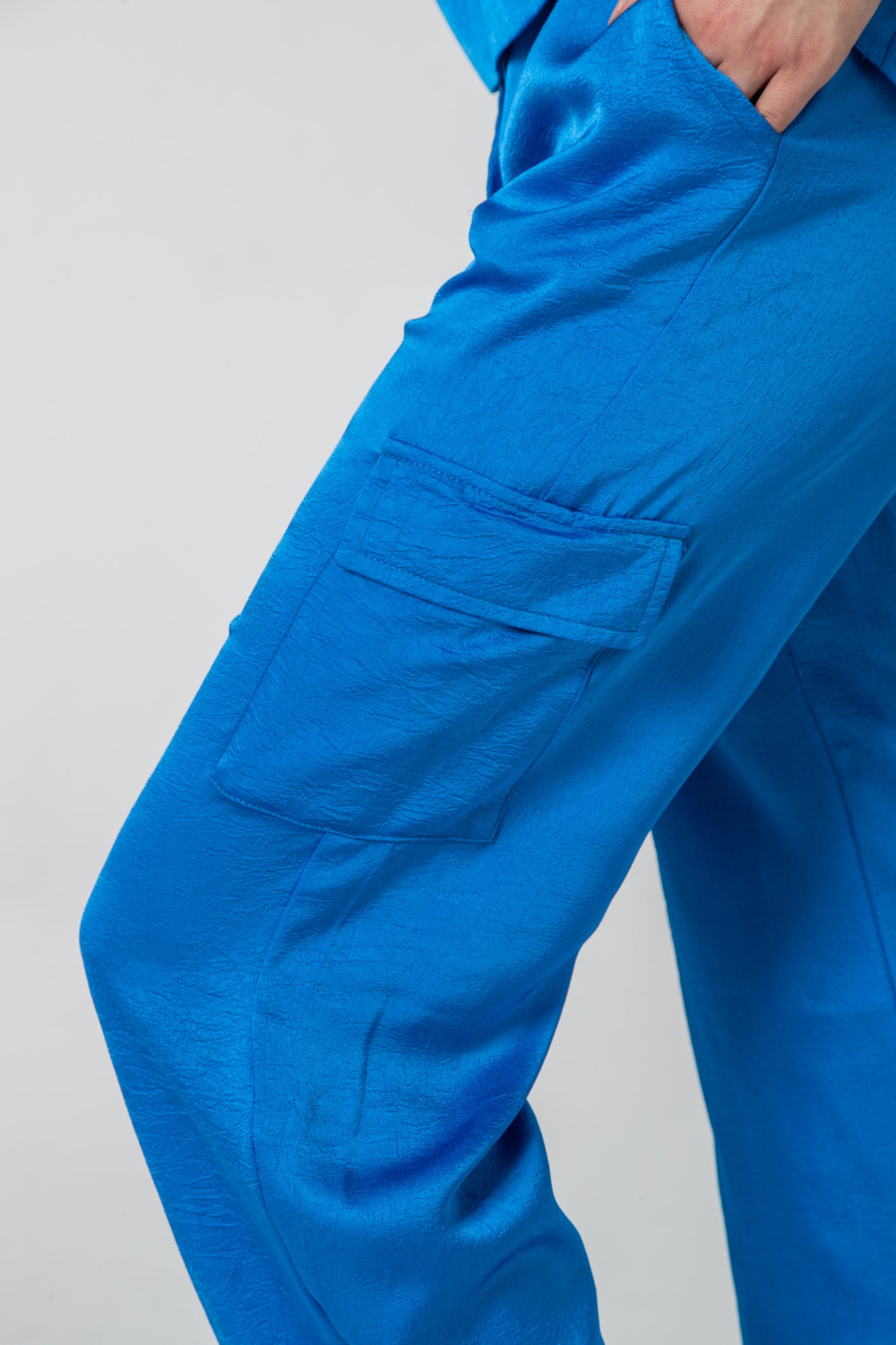 Sydney Wide Leg Cargo Pant - Blue