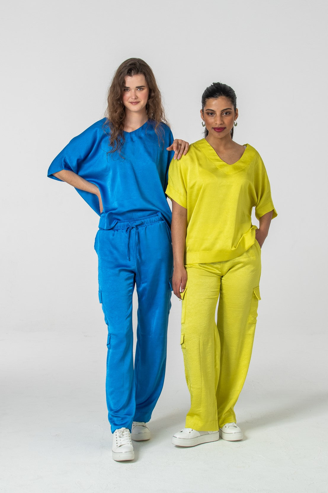 Sydney Wide Leg Cargo Pant - Wild Lime
