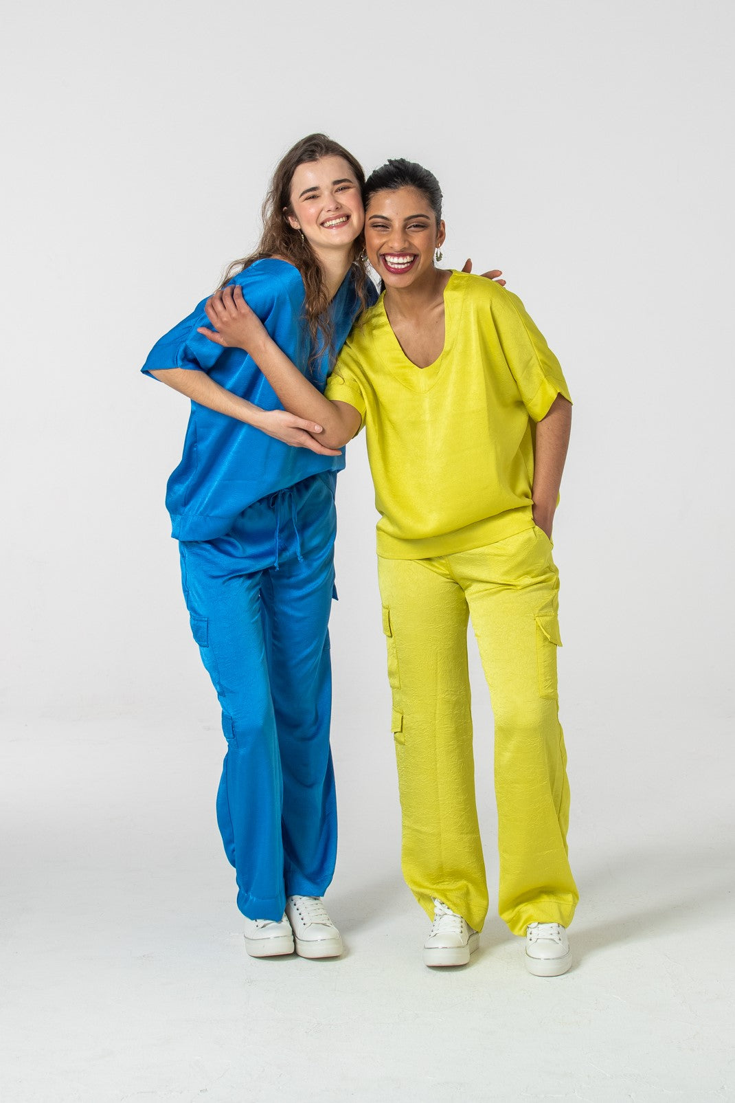 Sydney Wide Leg Cargo Pant - Blue