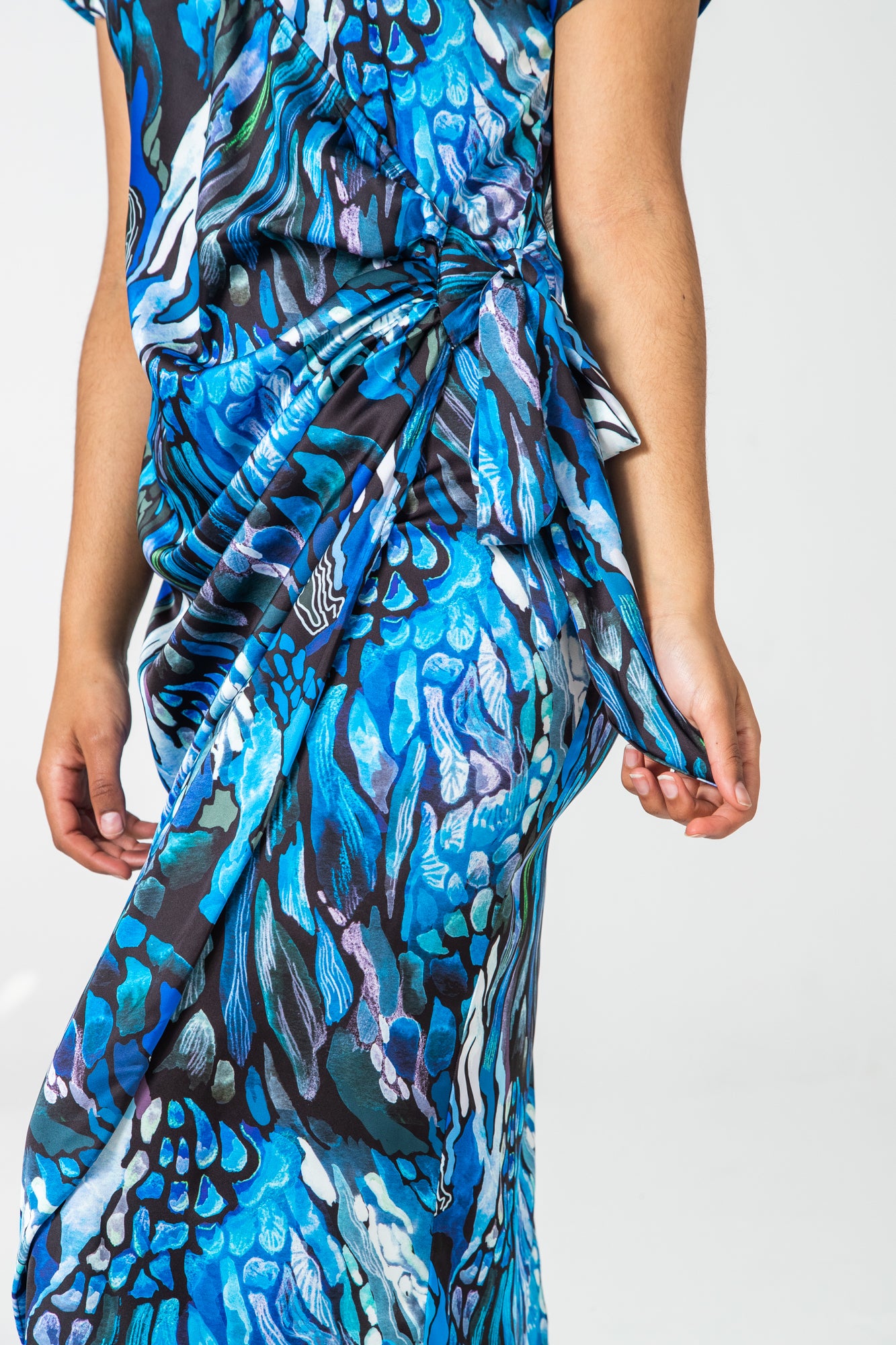 Riveria Wrap Dress - Shades of Blue