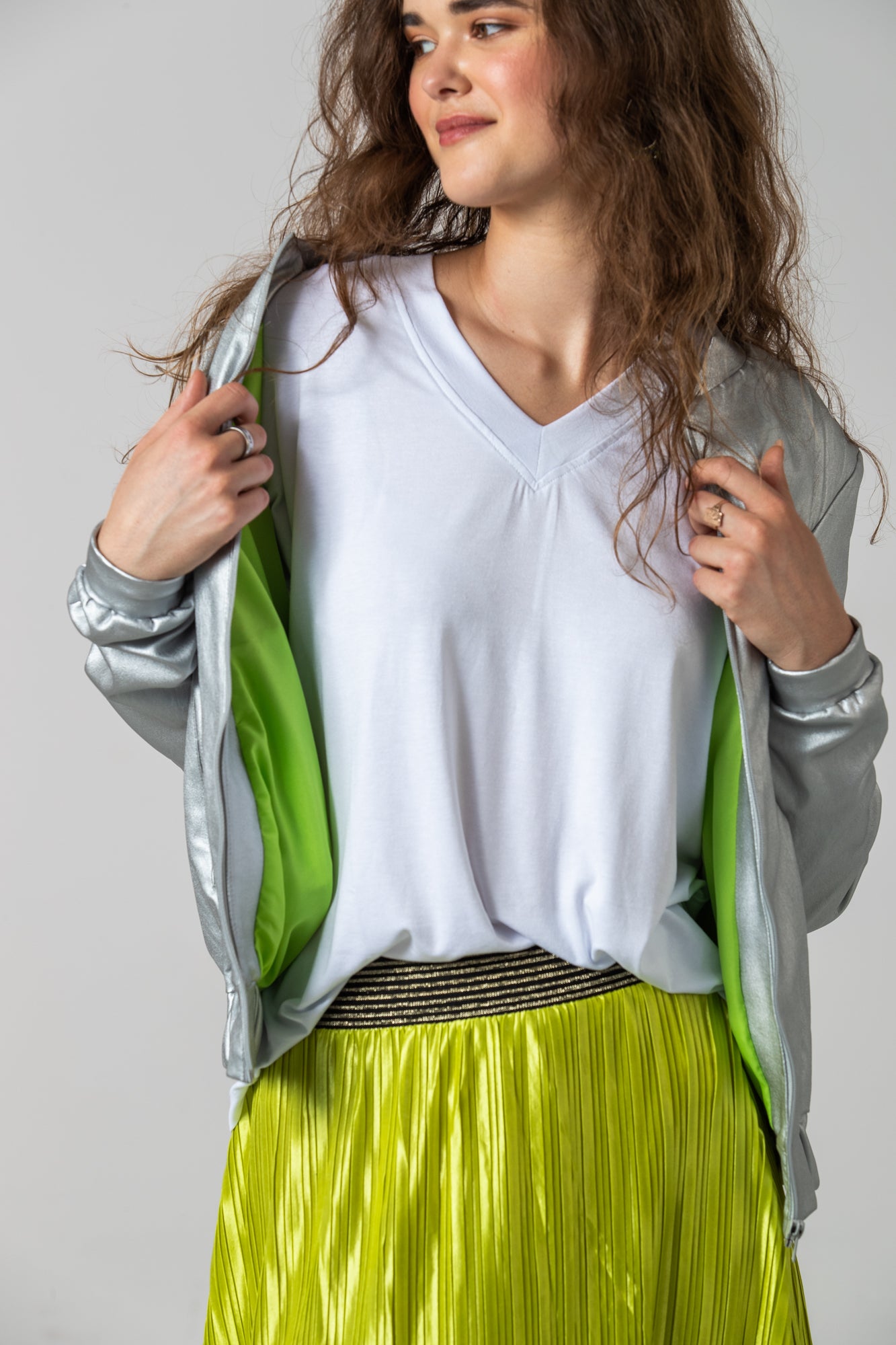 New York Bomber Jacket - Silver
