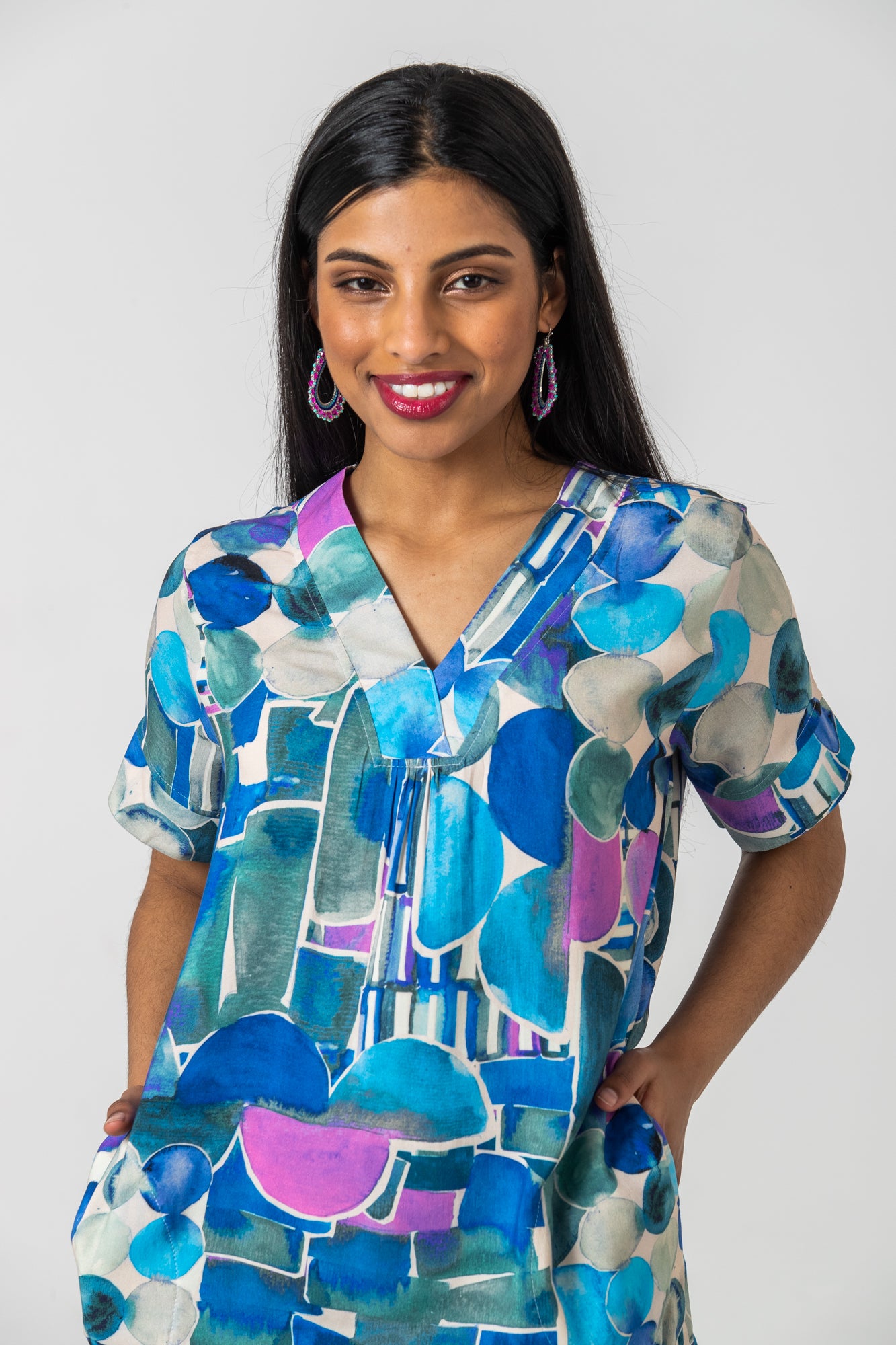 Iris Kaftan - Lilac & Blue