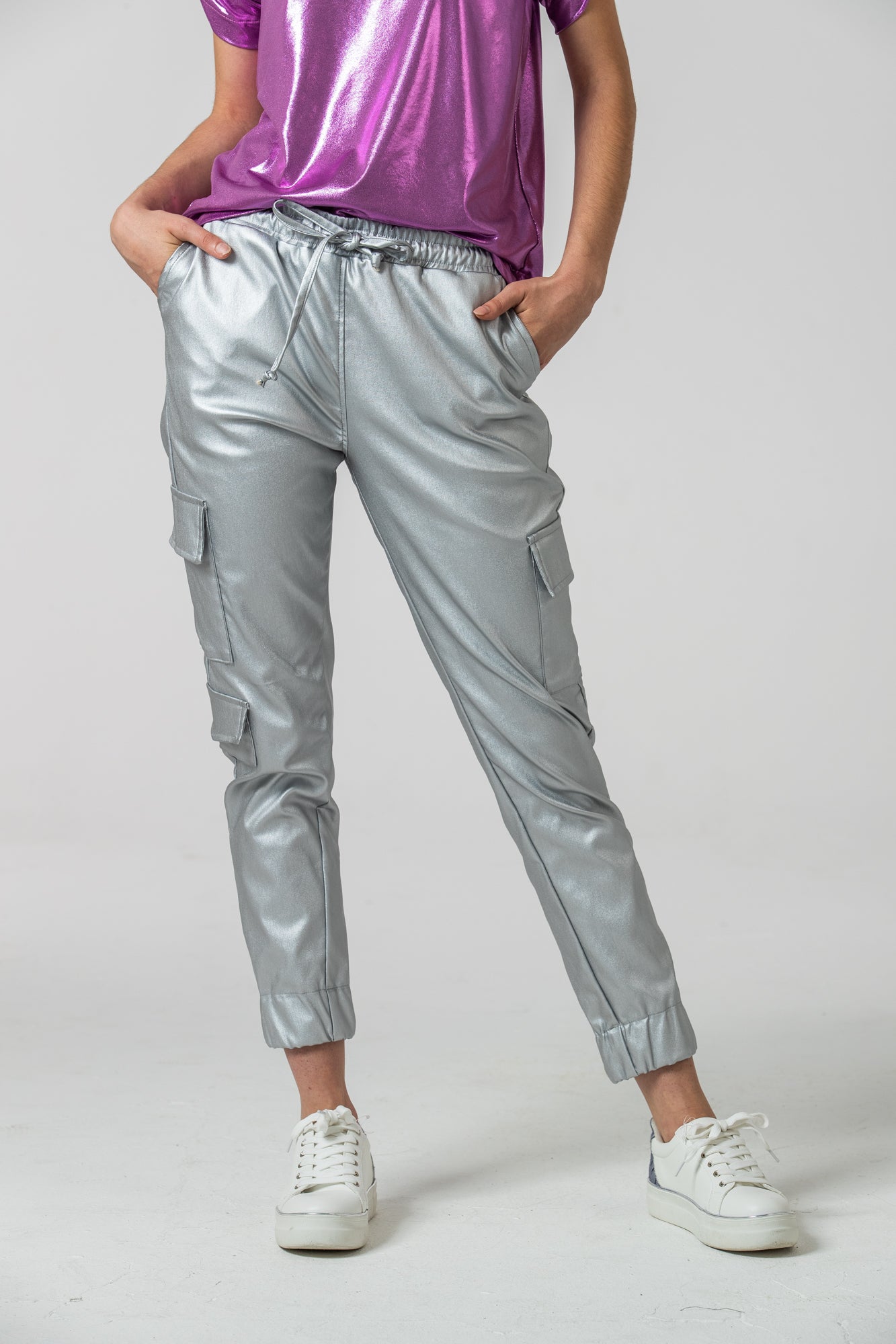 Boston Cargo Pants - Silver