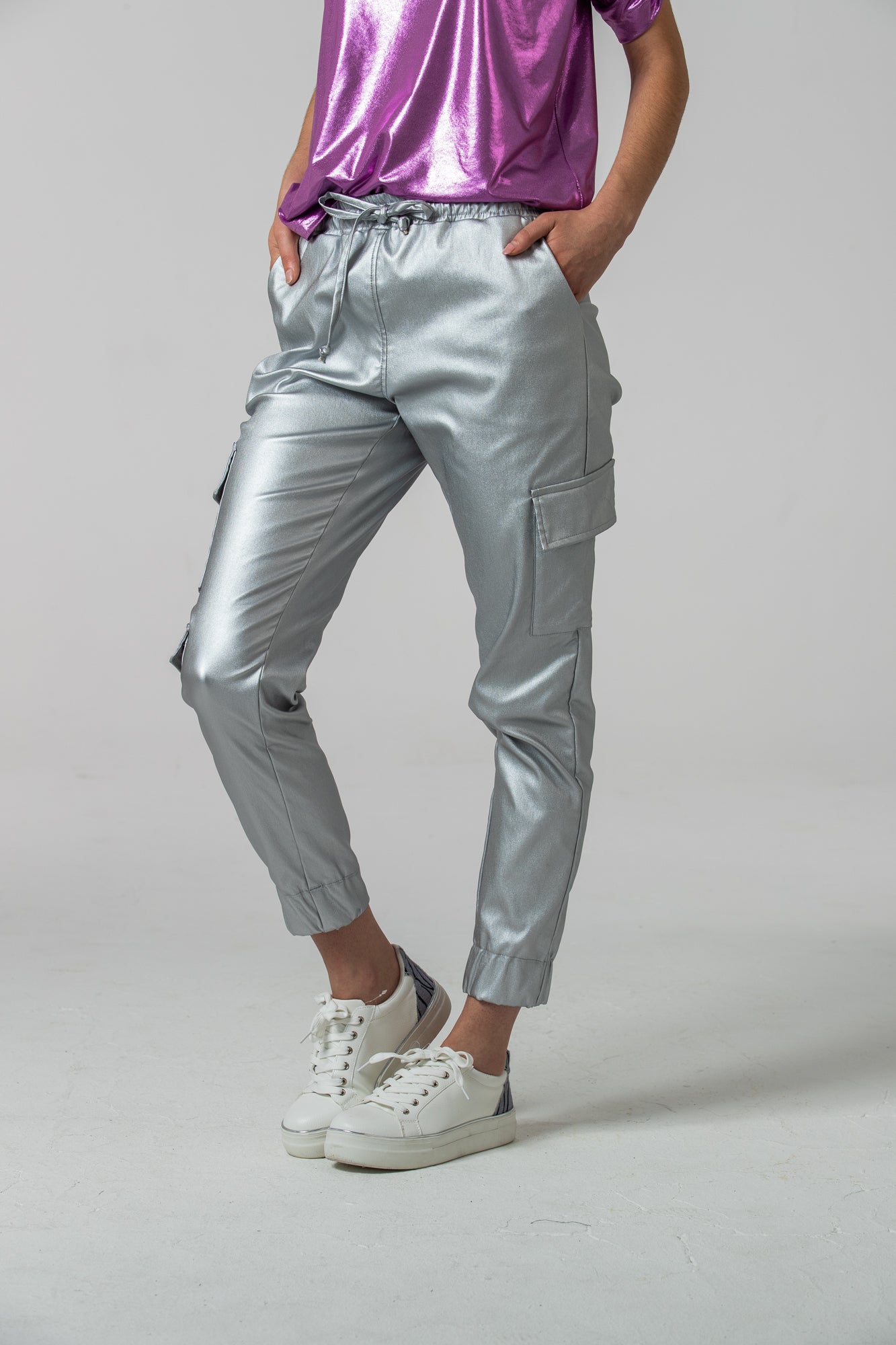 Boston Cargo Pants - Silver