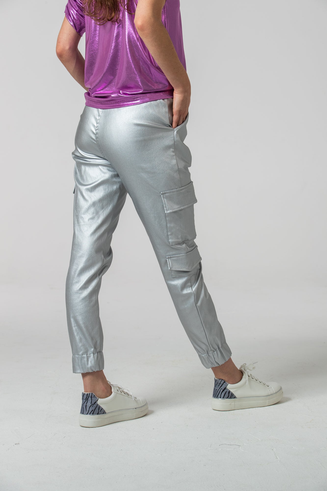 Boston Cargo Pants - Silver