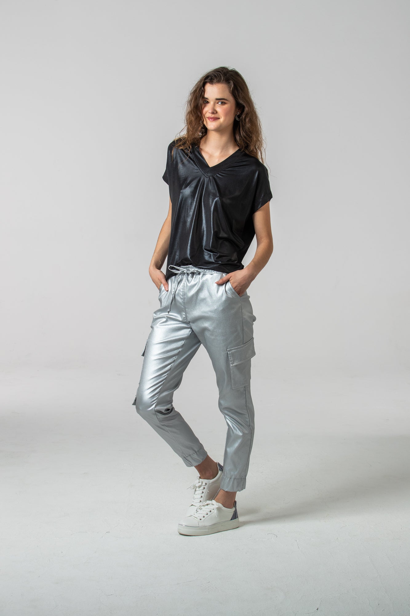 Boston Cargo Pants - Silver