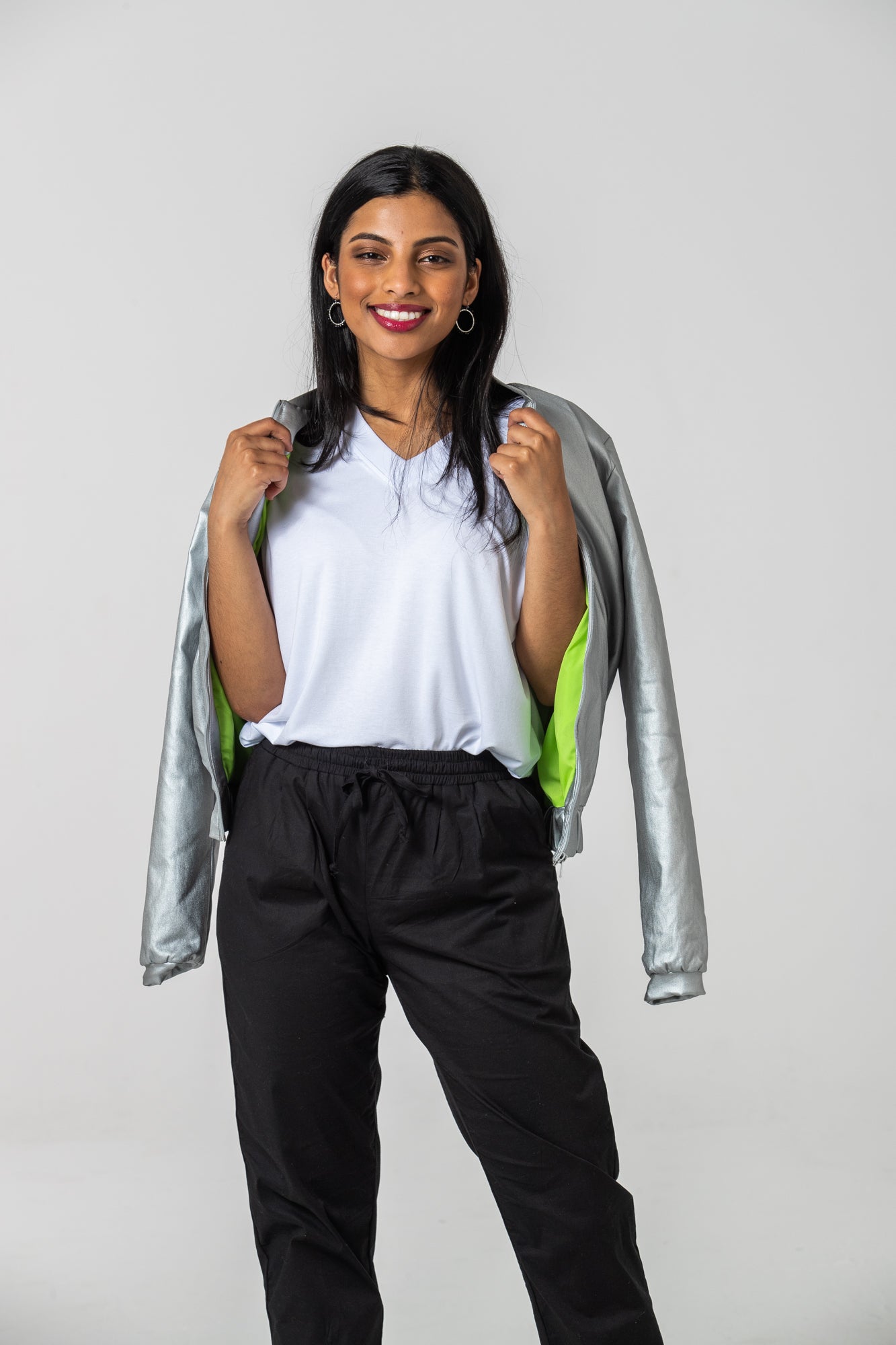 New York Bomber Jacket - Silver