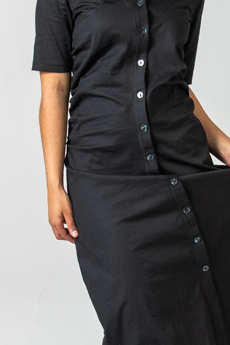 Seville Ruched Dress - Black