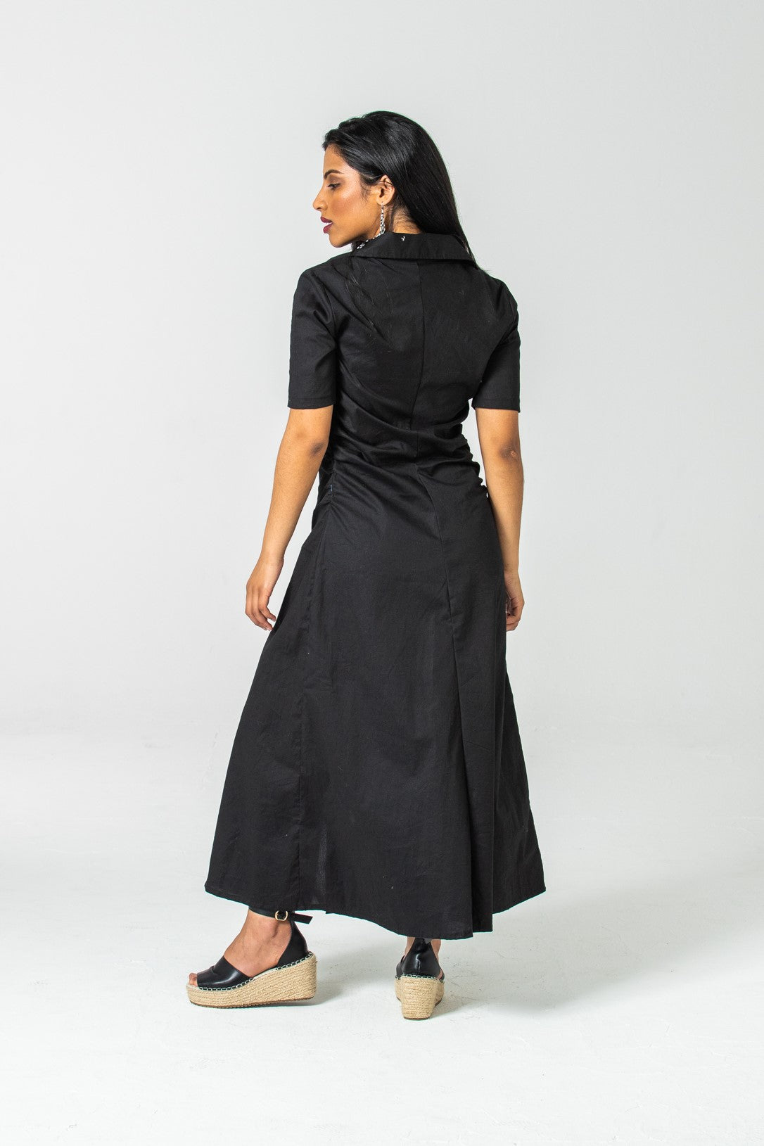Seville Ruched Dress - Black