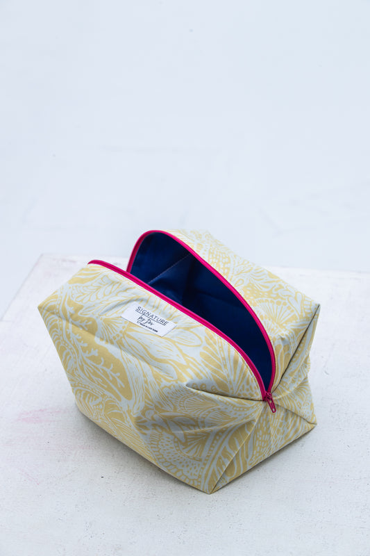 The Intentional Toiletry Bag - Yellow & White