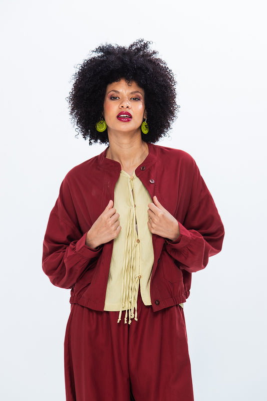 Cate Bomber Jacket -Rust