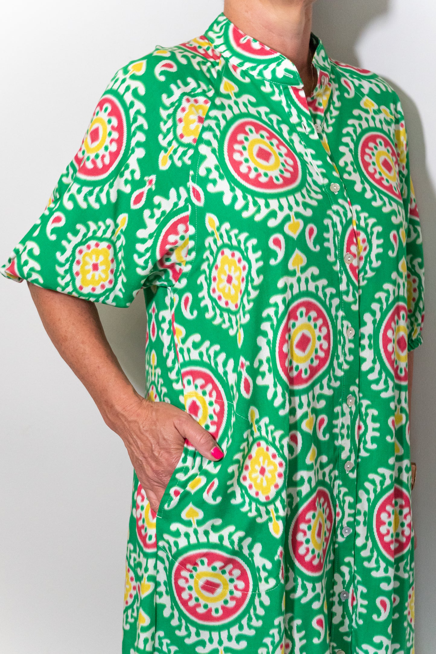Donna Dress - Green & Red