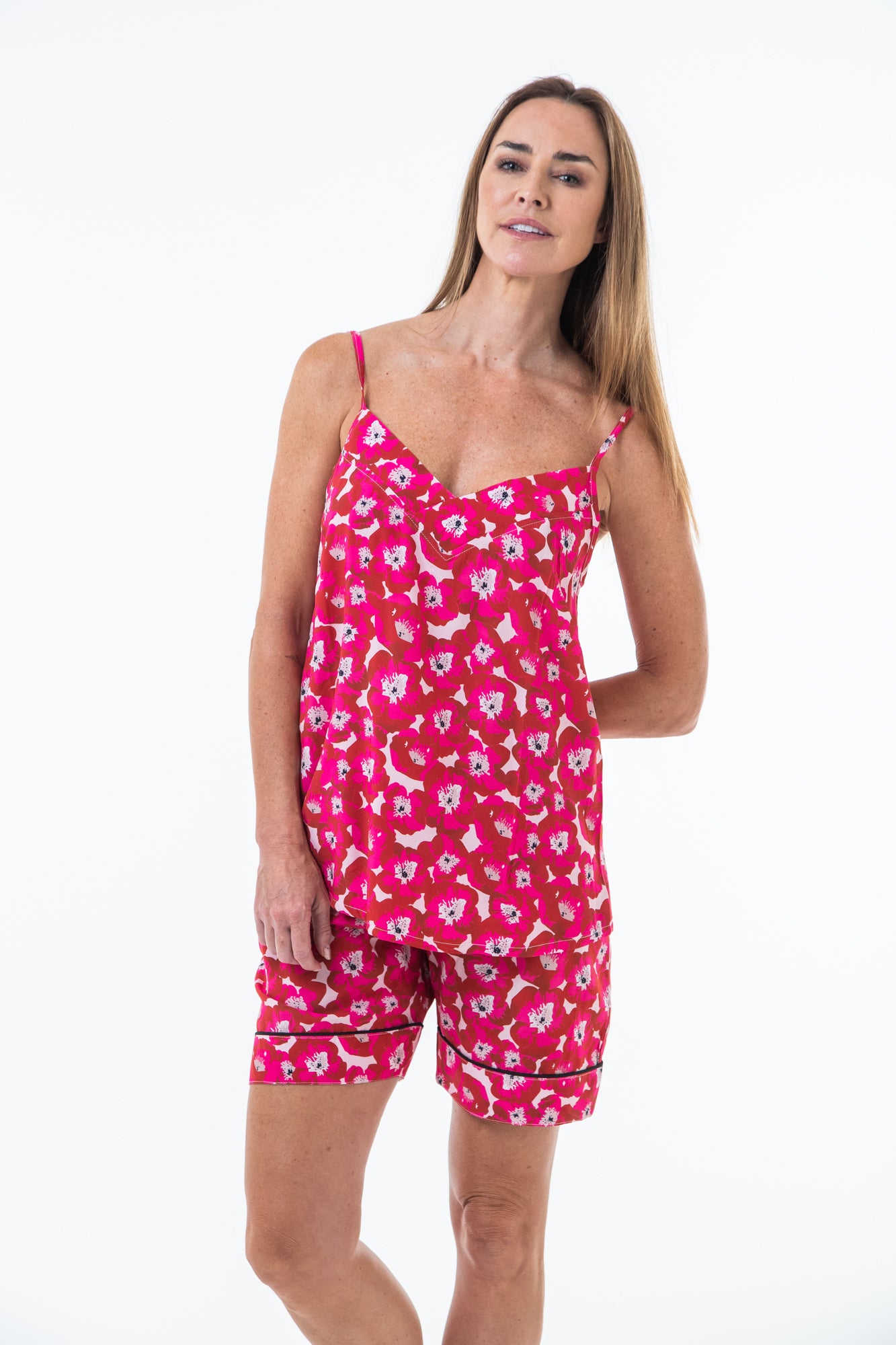 Cami Pyjama set - Red Poppy