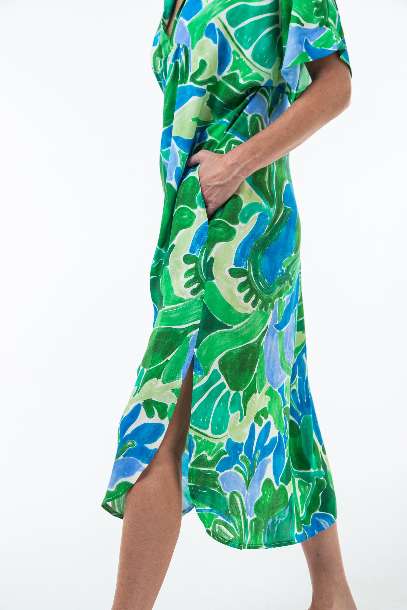 Zanzibar Dress - Green and Blue