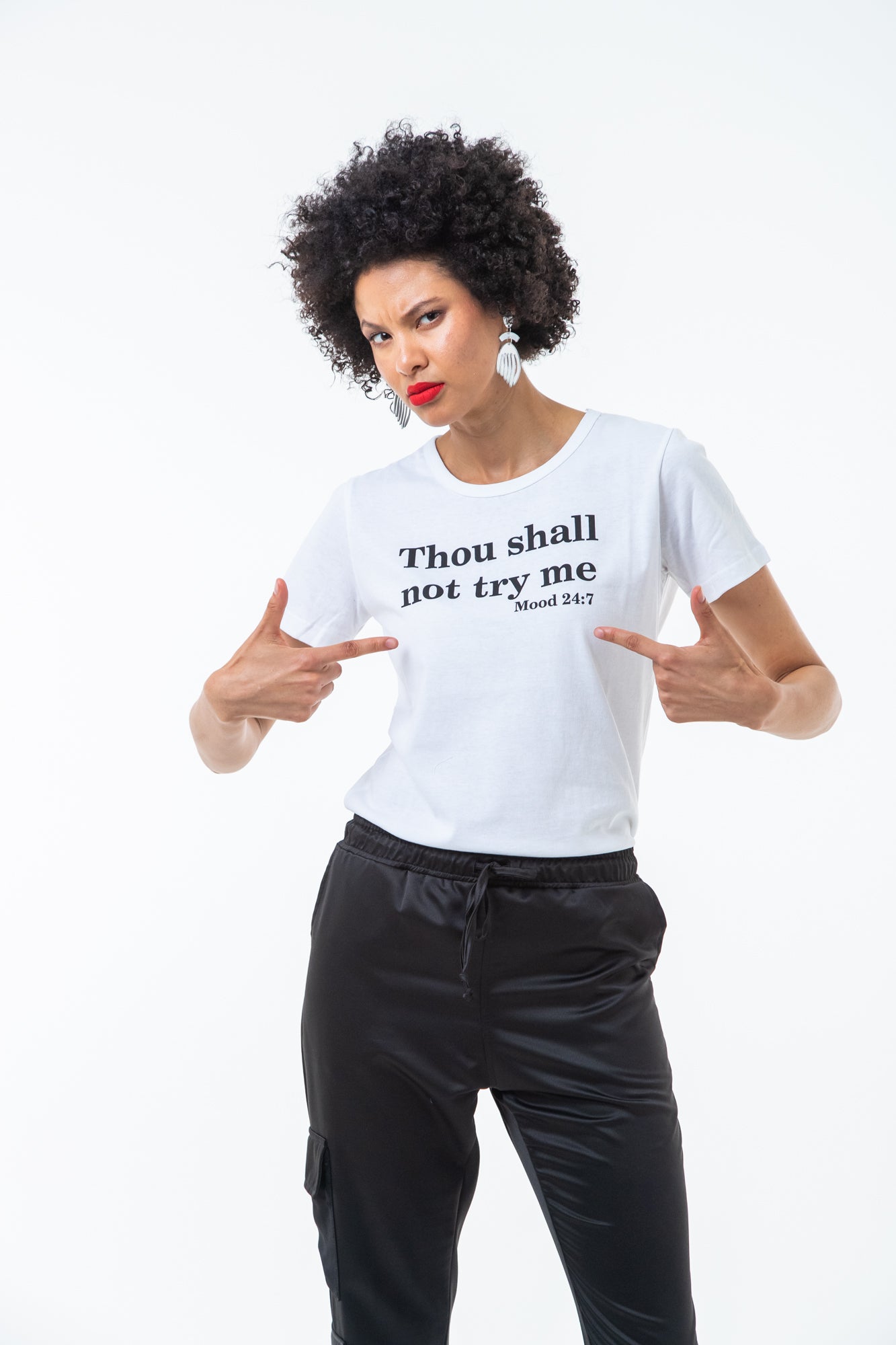Slogan Tee - Thou Shall Not Try Me