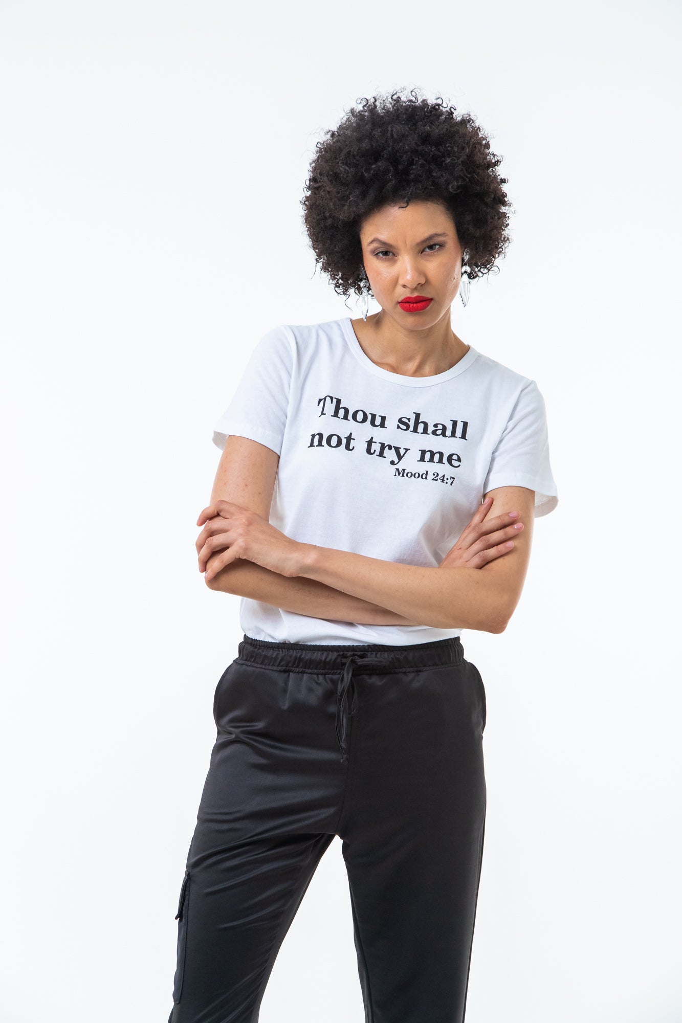 Slogan Tee - Thou Shall Not Try Me