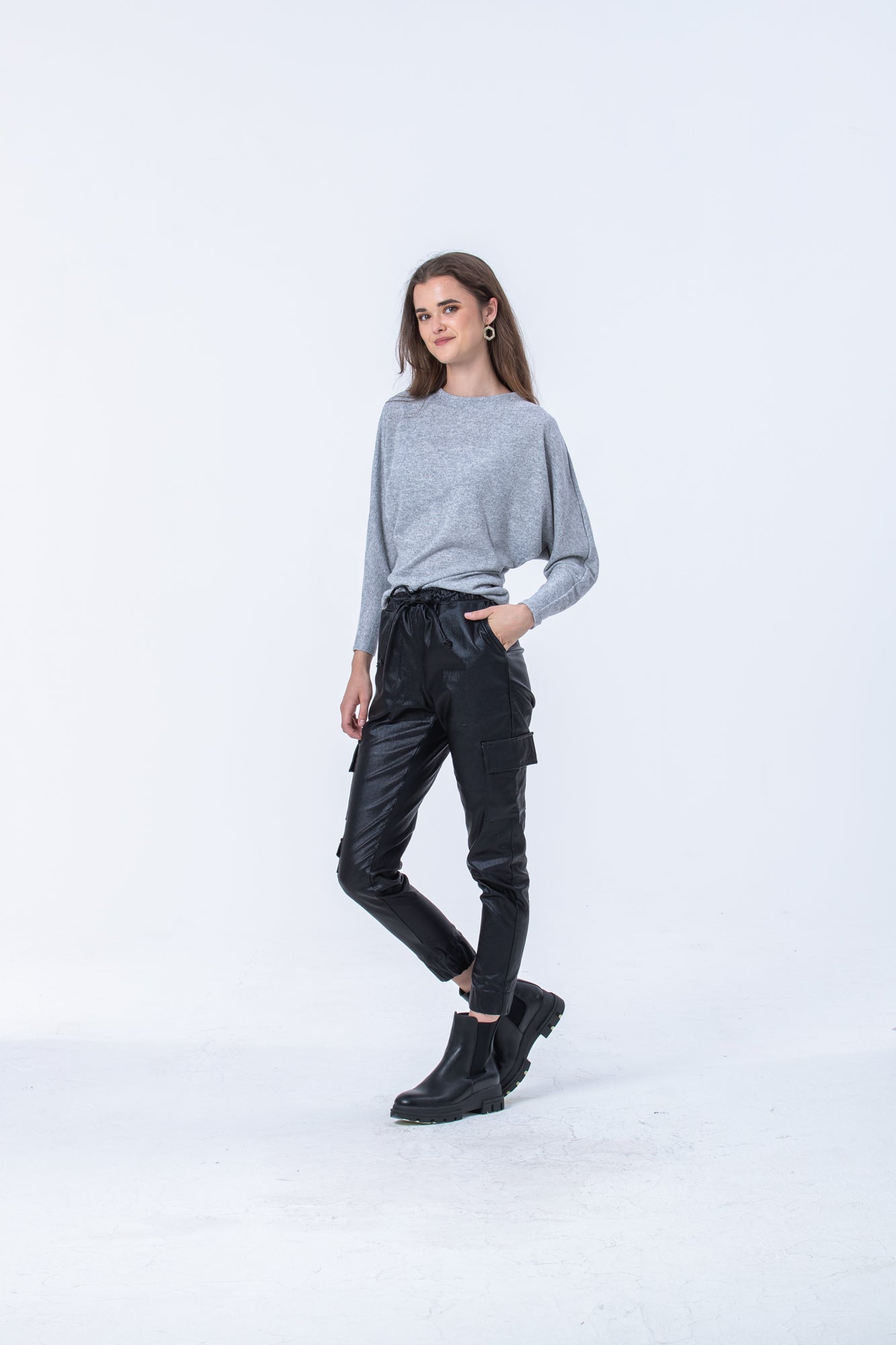 Siena knit top - Light Grey