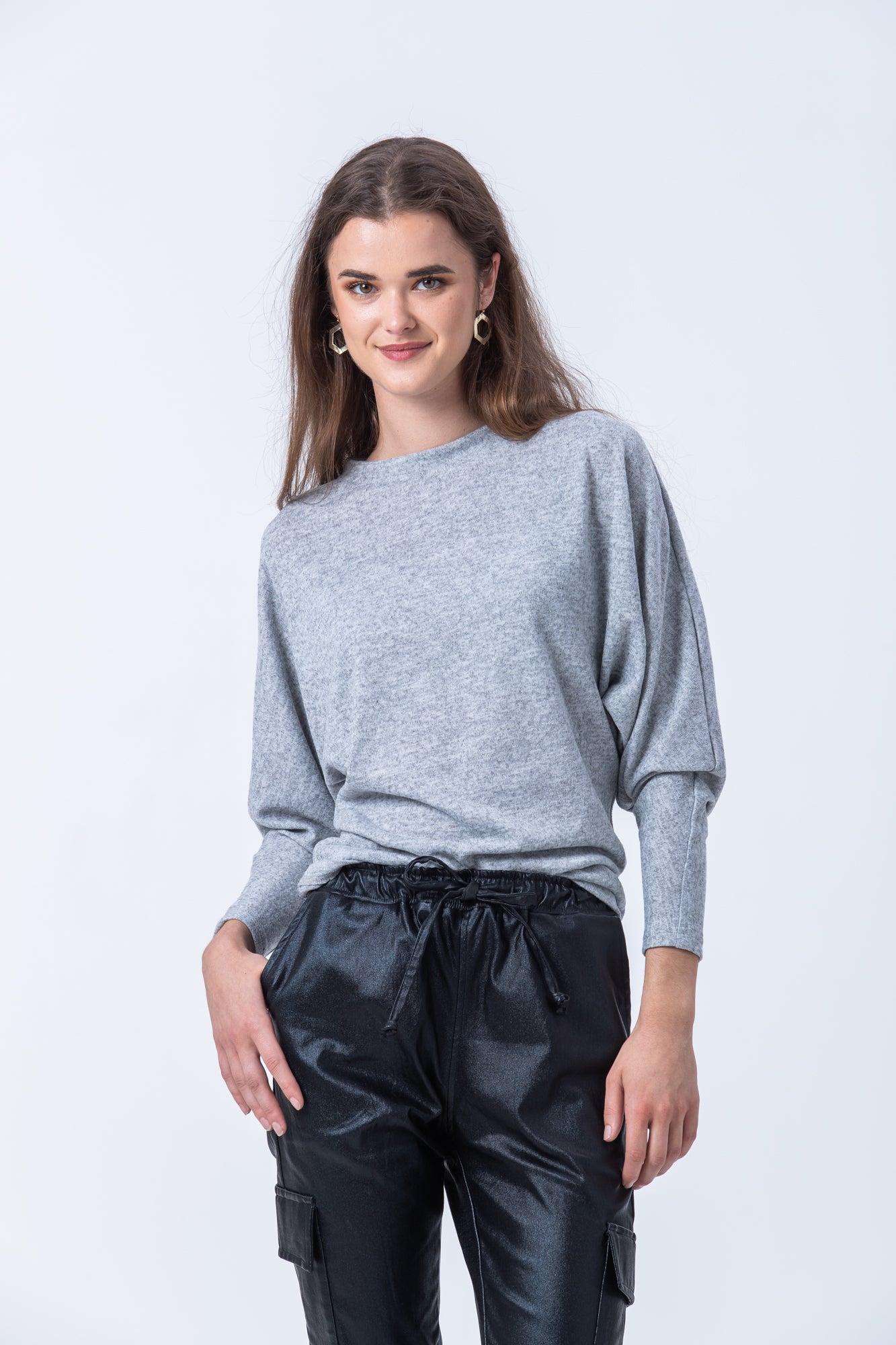 Siena knit top - Light Grey