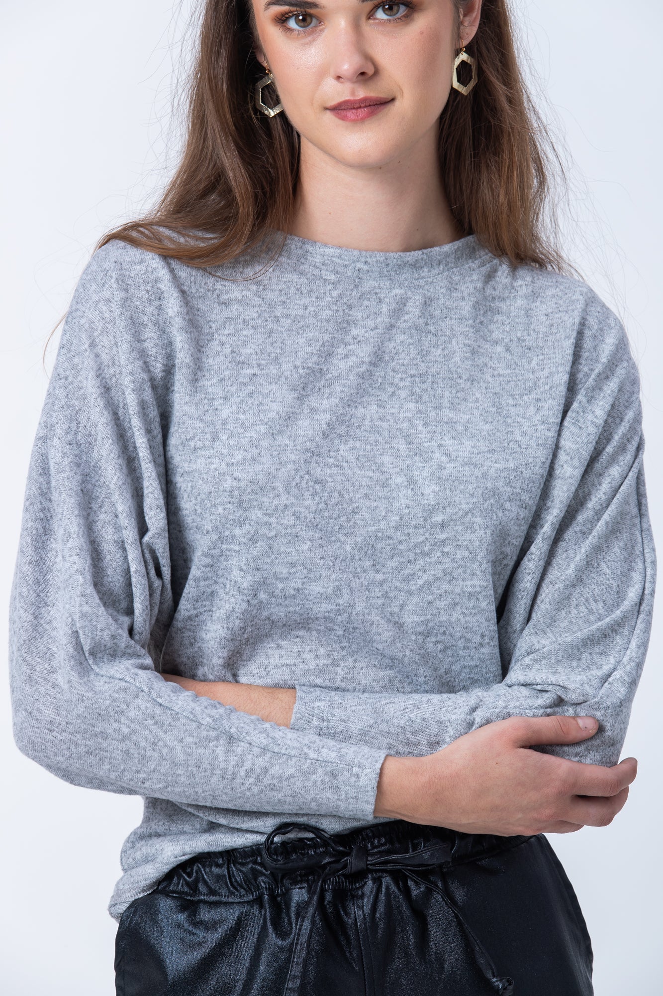 Siena knit top - Light Grey