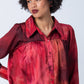 Milan Collar Shirt - Salsa Swirl