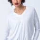 Corfu WInter V-neck Tee - White