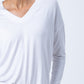 Corfu WInter V-neck Tee - White