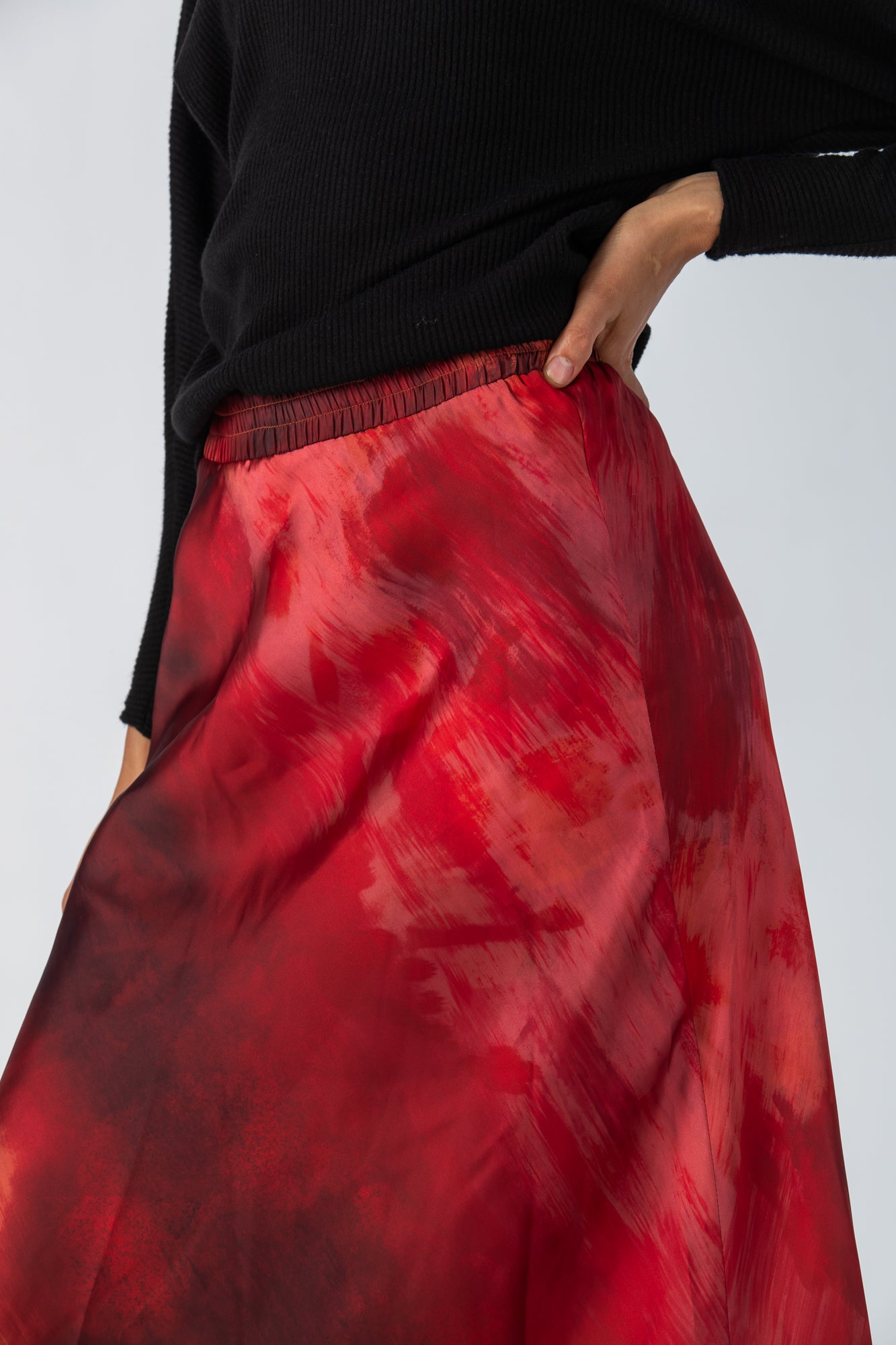 Paris A line Skirt - Salsa Swirl