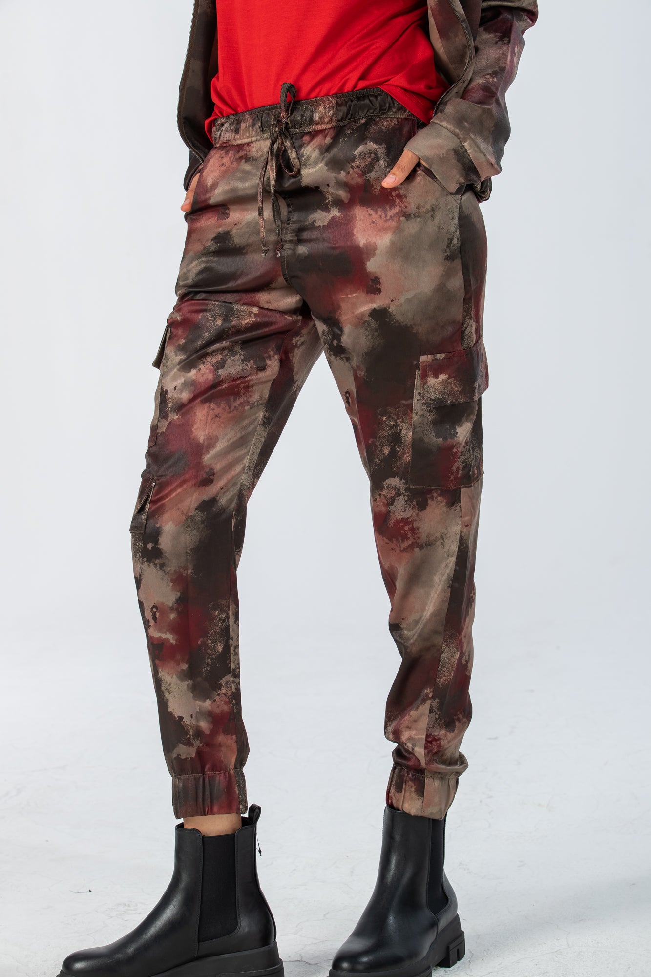 Boston Cargo Pants - Red Fatigue