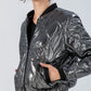 New York Bomber Jacket - Silver/Black