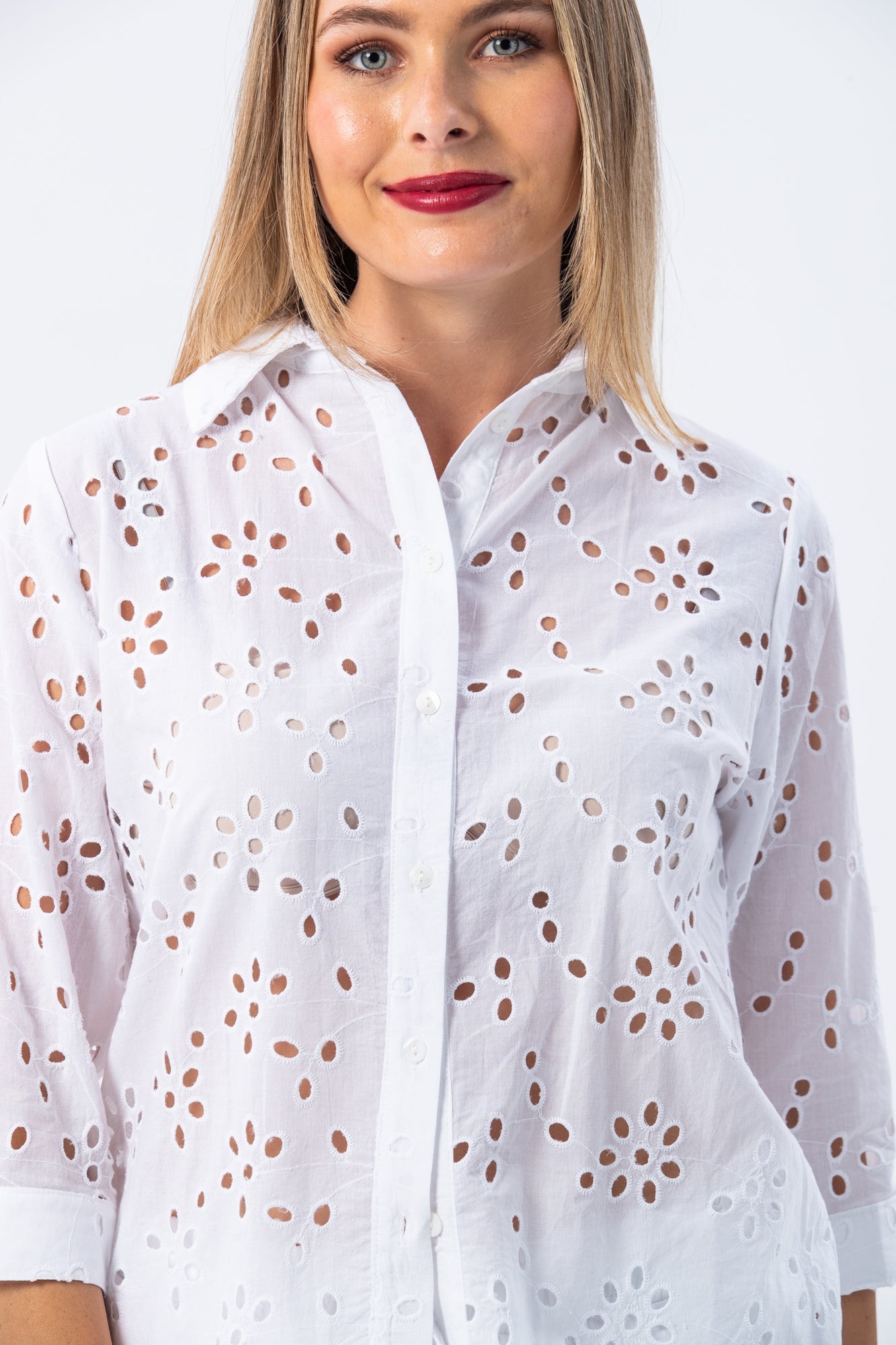 Kea Shirt - White Anglaise