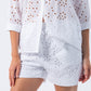 Ibiza Shorts - White Anglaise
