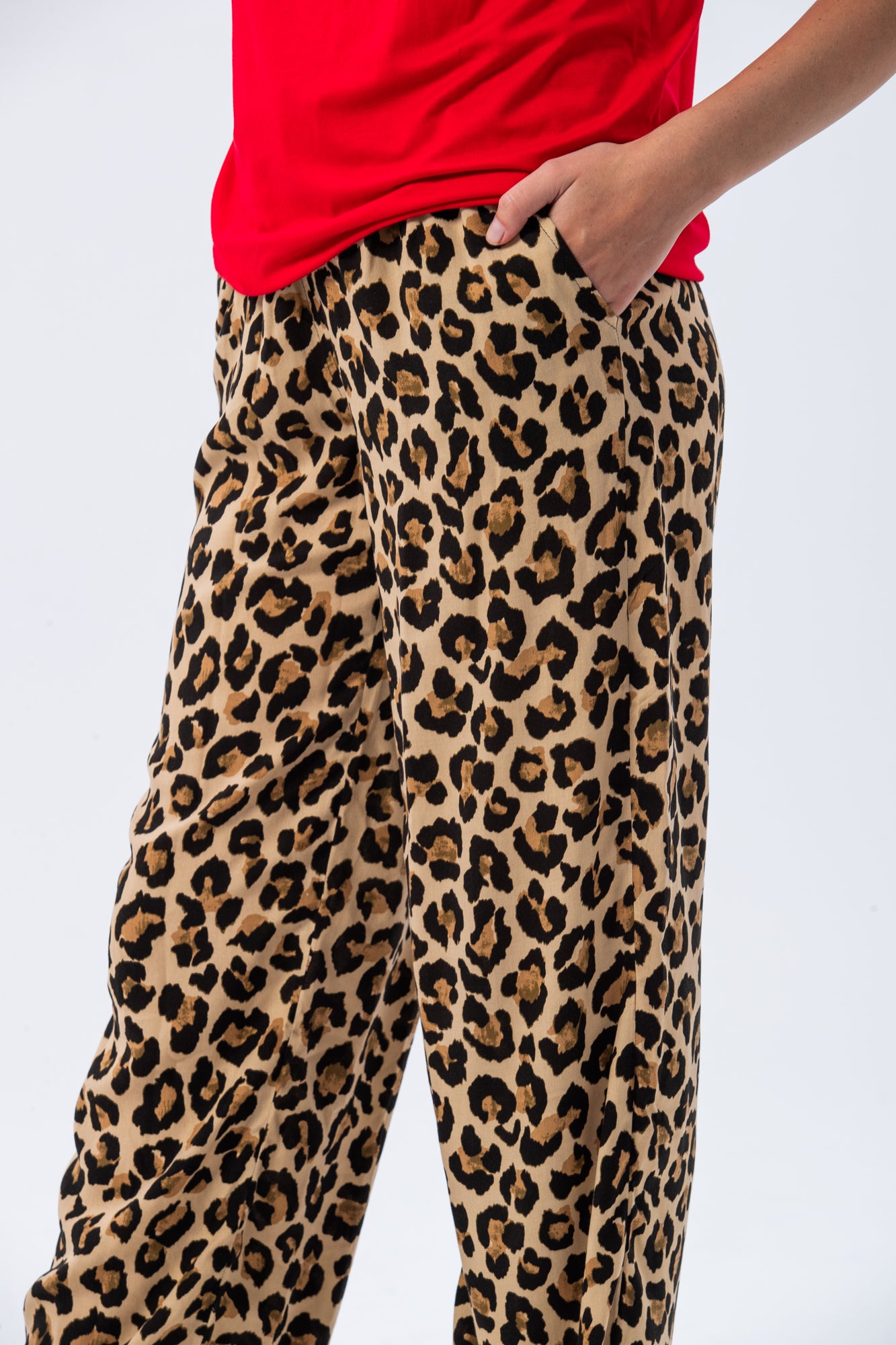 Sydney Wide Leg Pants - Animal Print